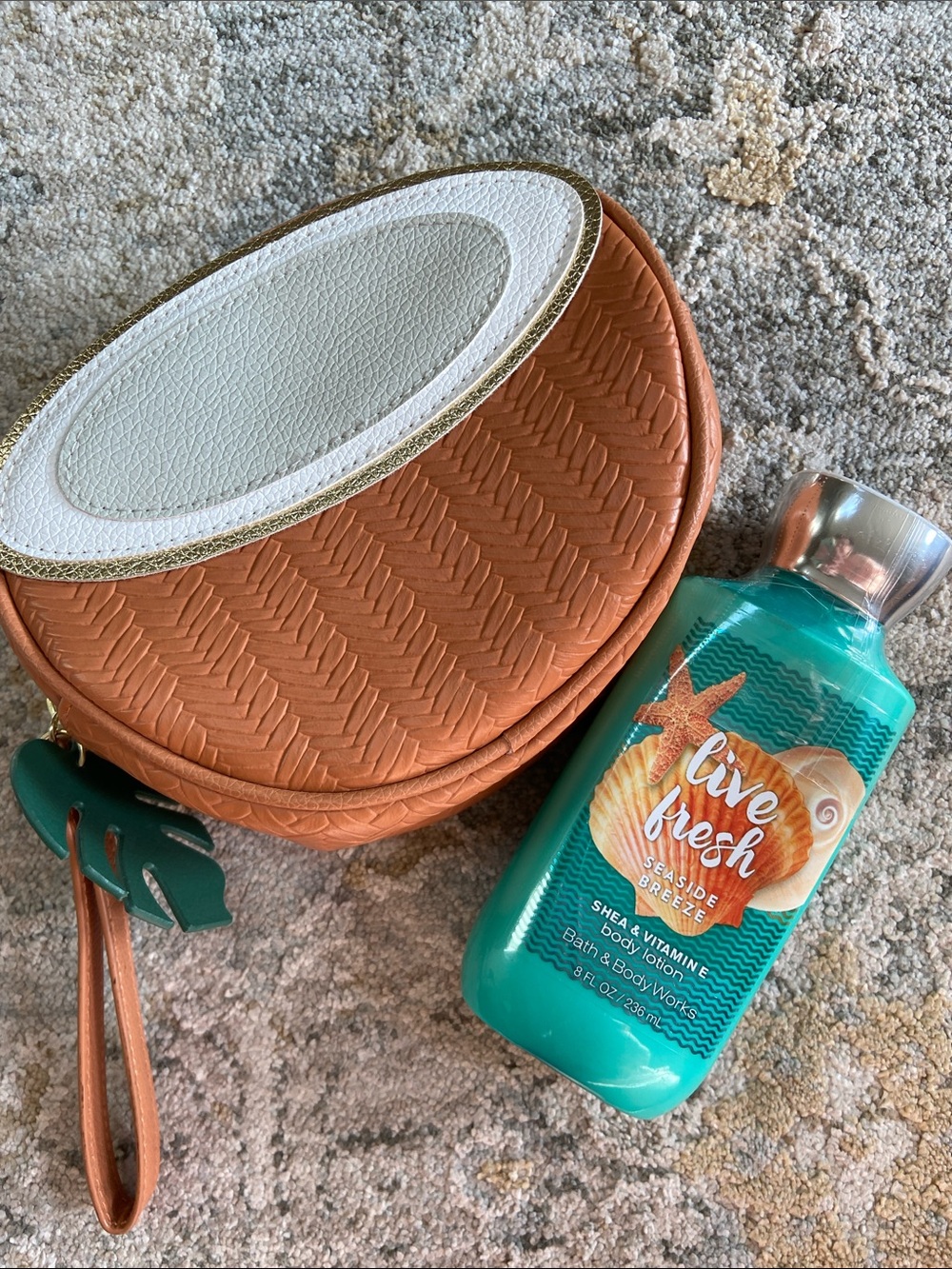 Bath & Body Works Coconut Cosmetic Bag/Wristlet